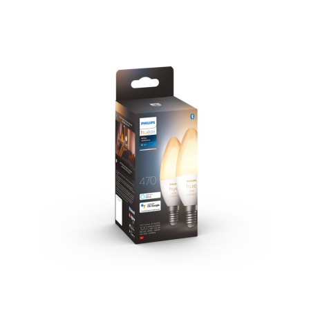PHILIPS HUE 2XE14 White Ambiance LED