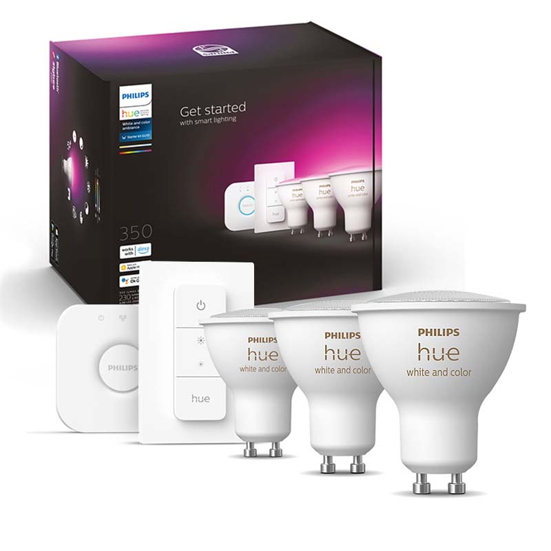 KIT White & Color GU10  3x 5,7W LED Philips HUE