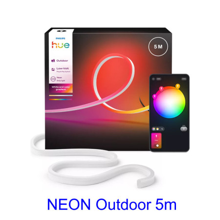 PHILIPS HUE Lightstrip Gradient Neon Outdoor 5m White and Color Ambiance LED